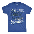 Mens Funny T Shirts Fast Cars And Freedom Sarcastic Patriotic Graphic Novelty Tee For Men Mens Funny T Shirts Cool Tees...