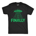 Mens Funny T Shirts Finally Sarcastic Alien UFO Graphic Novelty Tee For Men Mens Funny T Shirts Cool Tees Soft Stylish...