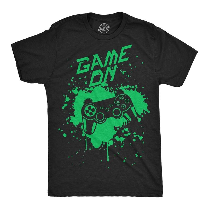 Mens Funny T Shirts Game On Sarcastic Video Games Graphic Novelty Tee For Men Mens Funny T Shirts Cool Tees Soft Stylish...