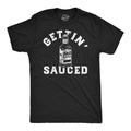 Mens Funny T Shirts Gettin Sauced Sarcastic BBQ Graphic Novelty Tee For Men Mens Funny T Shirts Cool Tees Soft Stylish...