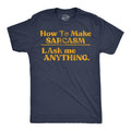 Mens Funny T Shirts How to Make Sarcasm Ask Me Anything Sarcastic Tee for Men Mens Funny T Shirts Cool Tees Soft Stylish...