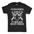 Mens Funny T Shirts Im Into Fitness Fitness Deer Into My Freezer Sarcastic Hunter Graphic Novelty Tee For Men Mens Funny...
