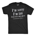 Mens Funny T Shirts Im Sorry I Was Late I Was On A Side Quest Novelty Tee Mens Funny T Shirts Cool Tees Soft Stylish...