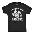 Mens Funny T Shirts Instant Cowboy Sarcastic Cookout Barbeque Graphic Tee For Men Mens Funny T Shirts Cool Tees Soft...