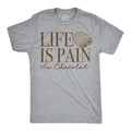 Mens Funny T Shirts Life Is Pain Au Chocolat Sarcastic Food Graphic Tee For Men Mens Funny T Shirts Cool Tees Soft...