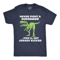Mens Funny T Shirts Never Fight A Dinosaur Youll Get Jurass Kicked Sarcastic Dino Graphic Novelty Tee For Men Mens Funny...