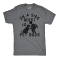 Mens Funny T Shirts On A Side Quest To Pet Dogs Sarcastic Puppy Graphic Tee For Men Mens Funny T Shirts Cool Tees Soft...