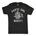 Mens Funny T Shirts Party Owl Night Sarcastic Drinking Graphic Novelty Tee For Men Mens Funny T Shirts Cool Tees Soft...