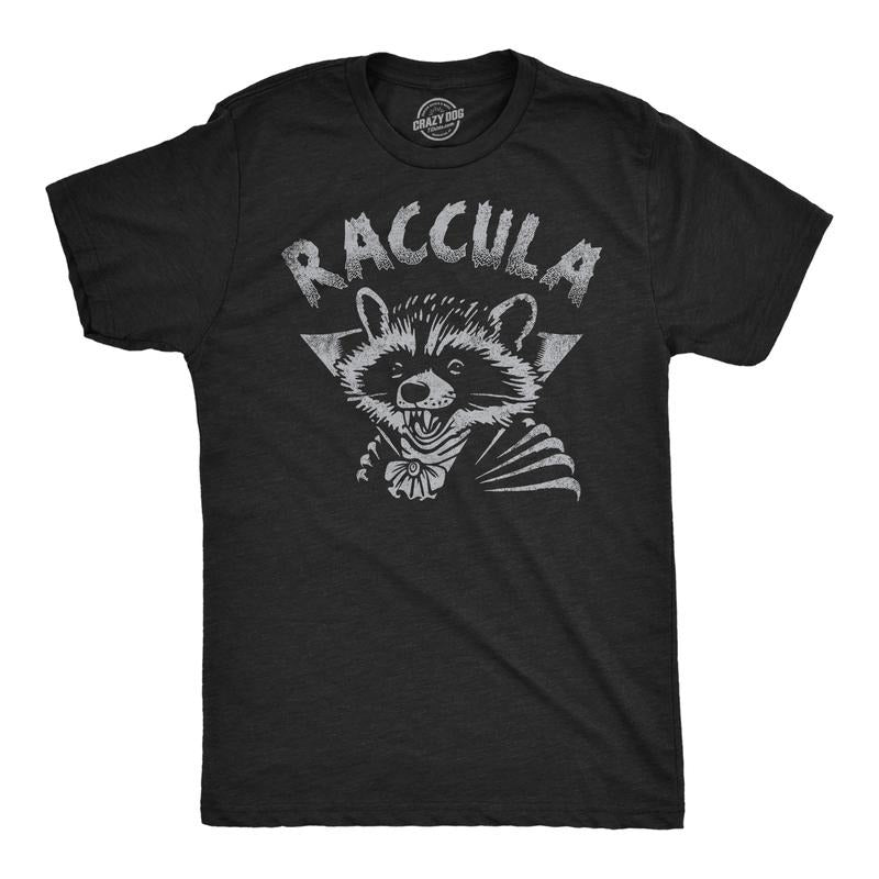 Mens Funny T Shirts Raccula Sarcastic Halloween Vampire Graphic Raccoon Novelty Tee For Men Mens Funny T Shirts Cool Tees...