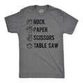 Mens Funny T Shirts Rock Paper Scissors Table Saw Sarcastic Novelty Tee for Men Mens Funny T Shirts Cool Tees Soft...