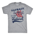 Funny Sausage Festival Sarcastic Funny Cool Soft Casual Menswear Sarcastic Light Grey T-Shirts, Hoodie, Sweatshirt