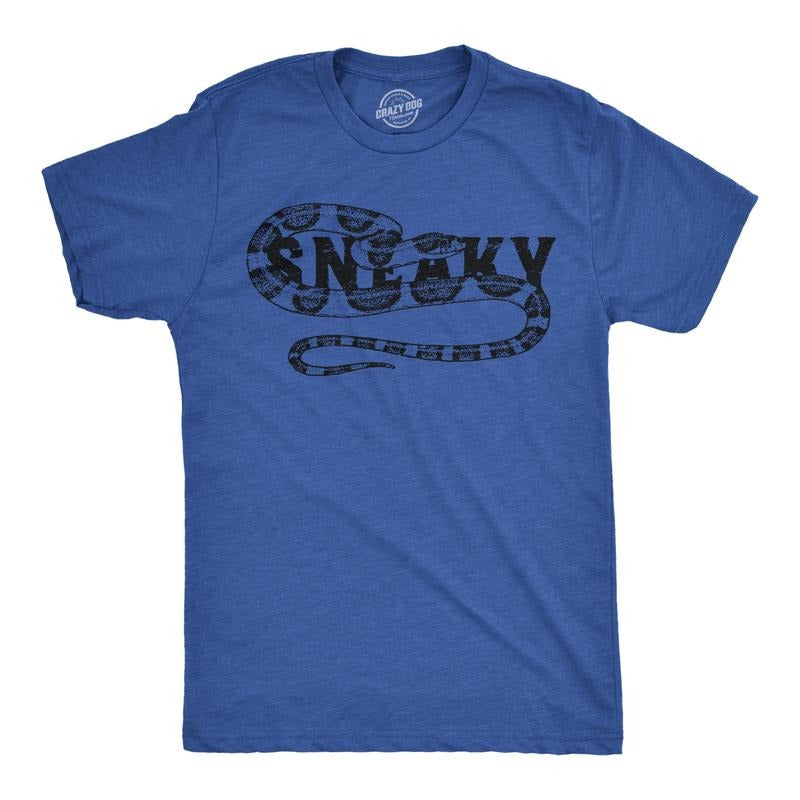 Mens Funny T Shirts Sneaky Snake Sarcastic Graphic Tee for Men Mens Funny T Shirts Cool Tees Soft Stylish Casual Menswear...