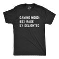 Mens Gaming Mood Rage Or Delighted T Shirt Funny Retro Video Games eSports Novelty Tee Mens Funny T Shirts Cool Tees Soft...