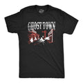 Mens Ghost Town T Shirt Funny Halloween Bed Sheet Ghosts Joke Tee For Guys Mens Funny T Shirts Cool Tees Soft Stylish...