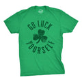 Mens Go Luck Yourself T Shirt Funny Sarcastic Shamrock Tee Saint Patricks Day Mens Funny T Shirts Cool Tees Soft Stylish...