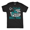 Go Outside Worst Case Sharks Kill You Funny Shark Attack Outdoors Joke Guys Funny Cool Soft Casual Menswear Funny Sarcastic Short Sleeve Novelty Black T-Shirts, Hoodie, Sweatshirt