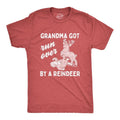 Mens Grandma Got Run Over By A Reindeer T Shirt Funny Christmas Tee Hilarious Gag Gift Mens Funny T Shirts Cool Tees Soft...
