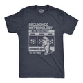 Mens Groundhog Meteorology T Shirt Funny Groundhogs Day Winter Weather Forecast Joke Tee For Guys Mens Funny T Shirts...