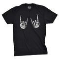 Mens Heavy Metal Bones Hands T Shirt Funny Rock On Halloween Tee Mens Funny T Shirts Cool Tees Soft Stylish Casual...