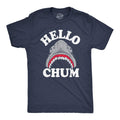 Hello Chum Funny Shark Attack Bite Greeting Joke Guys Funny Cool Soft Casual Menswear Shark Funny Sarcastic Short Sleeve Novelty Navy T-Shirts, Hoodie, Sweatshirt