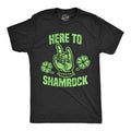 Mens Here To Shamrock T shirt Funny Metal Saint Patricks Day Graphic Novelty Tee Mens Funny T Shirts Cool Tees Soft...