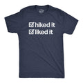 Mens Hiked It Liked It T Shirt Funny Outdoors Hiking Nature Lovers Tee For Guys Mens Funny T Shirts Cool Tees Soft...