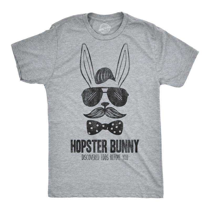 Mens Hipster Bunny Egg Hunt Funny Easter Millenial Rabbit Novelty Adult T Shirt Mens Funny T Shirts Cool Tees Soft...