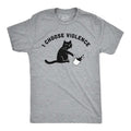 Mens I Choose Violence Funny T Shirts Saracastic Cat Graphic Tee For Men Mens Funny T Shirts Cool Tees Soft Stylish...