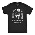 I Could Give Up Coffee But Im Not Quitter Funny Skull Caffeine Lovers Guys T-Shirts, Hoodie, Sweatshirt