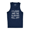 Mens I Flexed and the Sleeves Fell Off Tank Top Funny Sleeveless Gym Workout Shirt Funny Workout Shirt for Men with Plus...