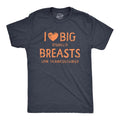 Mens I Heart Big Turkey Breats T Shirt Funny Yummy Thanksgiving Dinner Tee For Guys Mens Funny T Shirts Cool Tees Soft...