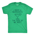 Mens I Need A Margarita The Size Of My Butt T Shirt Funny Tequila Vacation Tee Mens Funny T Shirts Cool Tees Soft Stylish...