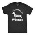 Mens I Trip Over My Wiener T Shirt Funny Pet Novelty Puppy Graphic Dog Tee for Guys Mens Funny T Shirts Cool Tees Soft...