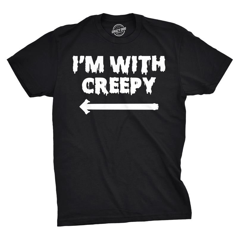 I'M Creepy Funny Costume Ideas Halloween Dad Funny Cool Soft Casual Menswear Halloween Novelty Guys Black T-Shirts, Hoodie, Sweatshirt