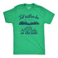 Mens Id Rather Be At The Lake T Shirt Funny Cool Nature Lover Novelty Tee for Guys Mens Funny T Shirts Cool Tees Soft...