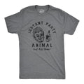 Mens Instant Party Animal T Shirt Funny Drinking Partying Wolverine Tee for Guys Mens Funny T Shirts Cool Tees Soft...