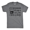 Mens Its Beginning to Look Like I Need A Drink Funny Christmas Gift T shirt Mens Funny T Shirts Cool Tees Soft Stylish...
