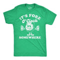 Mens Its Fore O Clock Somewhere Funny T Shirts Sarcastic Golf Tee For Men Mens Funny T Shirts Cool Tees Soft Stylish...