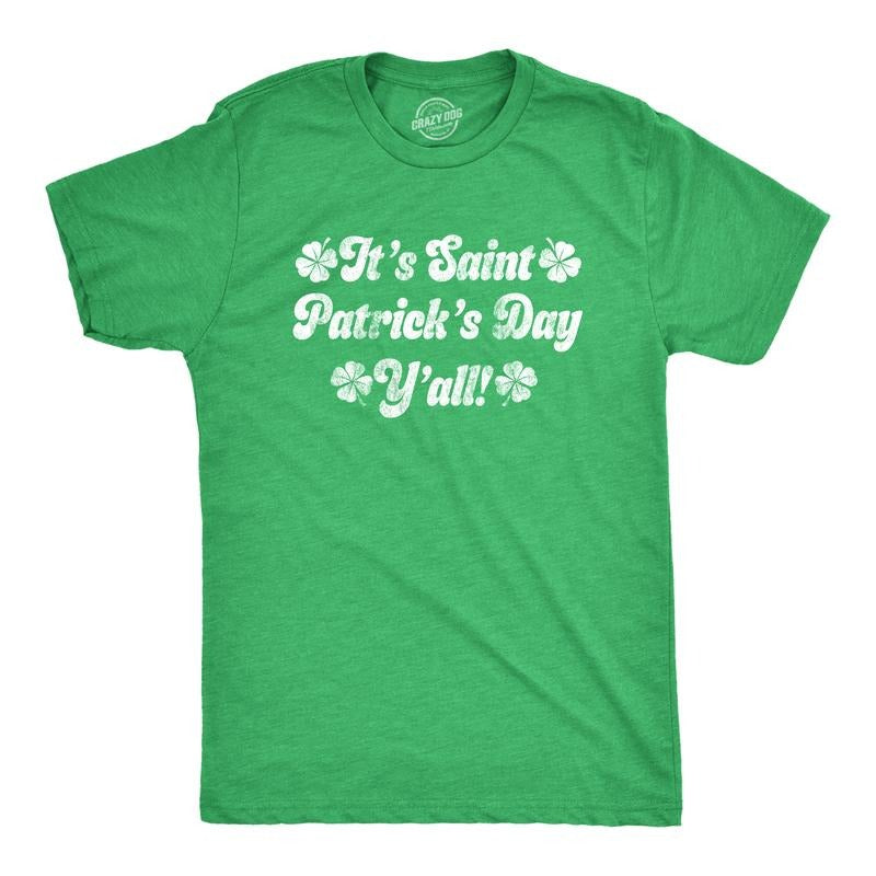 Saint Patricks Day Yall Funny St Patrick Parade Green Irish Funny Cool Soft Casual Menswear Saint Patrick'S Day Novelty Guys Green T-Shirts, Hoodie, Sweatshirt
