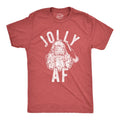 Jolly AF Funny Santa Claus Party Sarcastic Novelty Funny Cool Soft Casual Menswear Novelty Guys Red T-Shirts, Hoodie, Sweatshirt