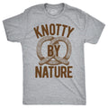 Mens Knotty By Nature T Shirt Funny Salted Soft Pretzel Joke Tee For Guys Mens Funny T Shirts Cool Tees Soft Stylish...