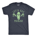 Mens Lets Get Pickled T Shirt Funny Beer Drinking Partying Pickle Lovers Tee For Guys Mens Funny T Shirts Cool Tees Soft...