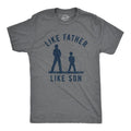 Mens Like Father Like Son T Shirt Funny Pee Outside Fathers Day Graphic Novelty Tee Mens Funny T Shirts Cool Tees Soft...