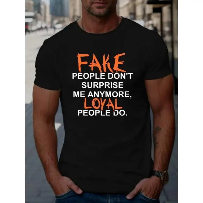 Loyal Vs Fake People High Def Print Short Sleeve Cotton Blend Casual Summer Shirt Comfortable Fit Made USA T-Shirts, Hoodie, Sweatshirt