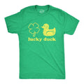 Mens Lucky Duck T Shirt Funny Shamrock St Patricks Day Graphic Tee Mens Funny T Shirts Cool Tees Soft Stylish Casual...
