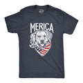 Mens Merica Dog T Shirt Funny USA Flag Bandana Pet Puppy Lover Tee Mens Funny T Shirts Cool Tees Soft Stylish Casual...