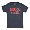 Mens Merica Yall T Shirt Funny Cool Fourth Of July Party Patriotic Cowboy Tee For Guys Mens Funny T Shirts Cool Tees Soft...