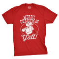 Mens Merry Christmas Yall T Shirt Funny Cowboy Santa Claus Christmas Tee Mens Funny T Shirts Cool Tees Soft Stylish...