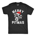 Mens Merry Pitmas T Shirt Funny Christmas Dog Pitbull Lover Pitty Holiday Graphic Novelty Tee Mens Funny T Shirts Cool...