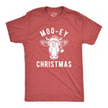 Mens Moo-ey Christmas T Shirt Funny Holiday Festive Cow Merry Xmas Graphic Tee Mens Funny T Shirts Cool Tees Soft Stylish...